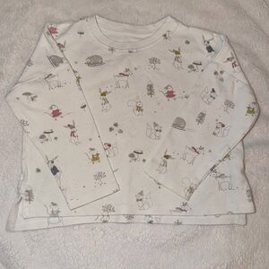 Pehr Winter Woodland Animal Dropped Shoulder Long Sleeve 3T